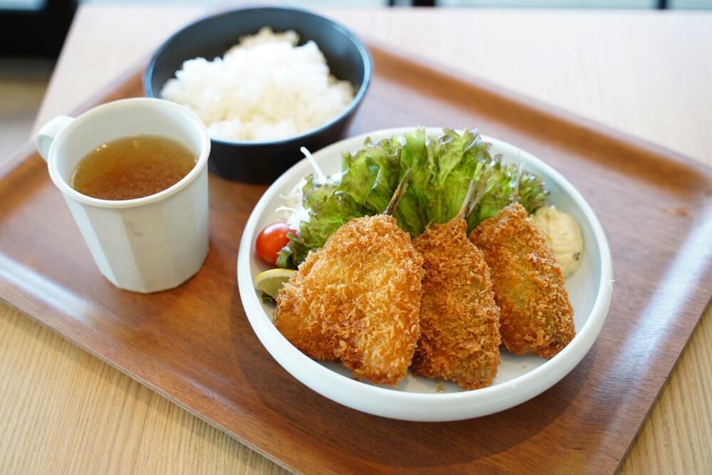 益城食堂 アジフライ