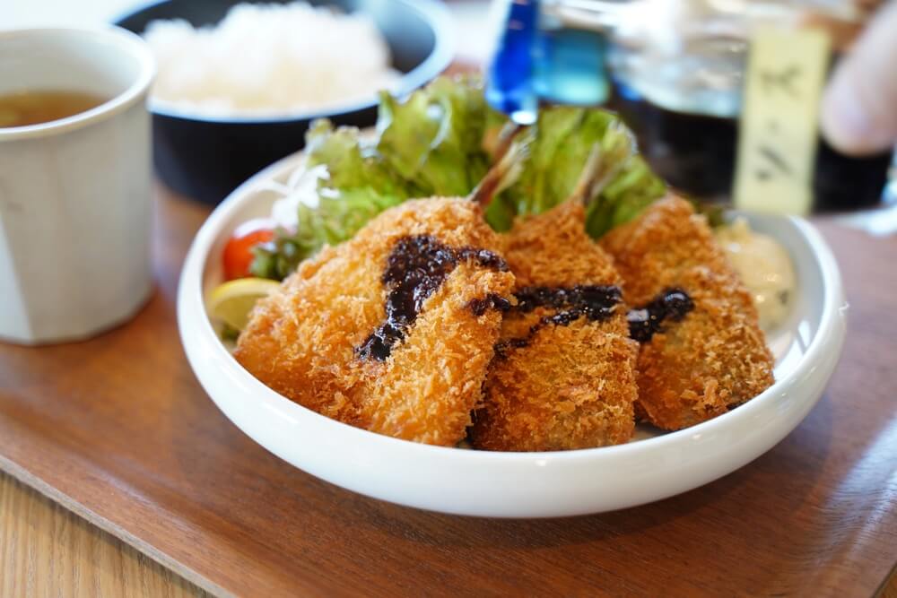 益城食堂 アジフライ