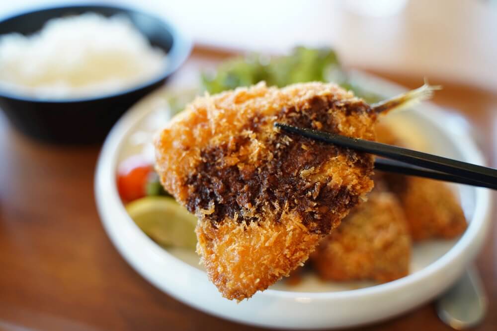 益城食堂 アジフライ