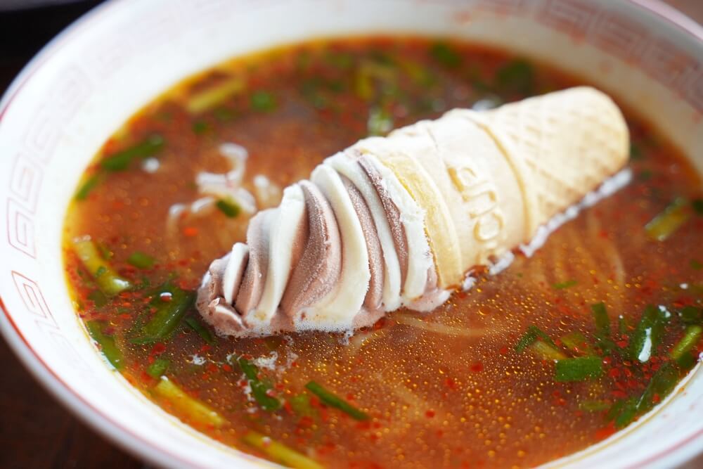 ソフトクリーム ラーメン