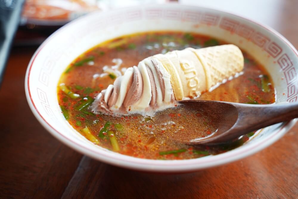 ソフトクリーム ラーメン